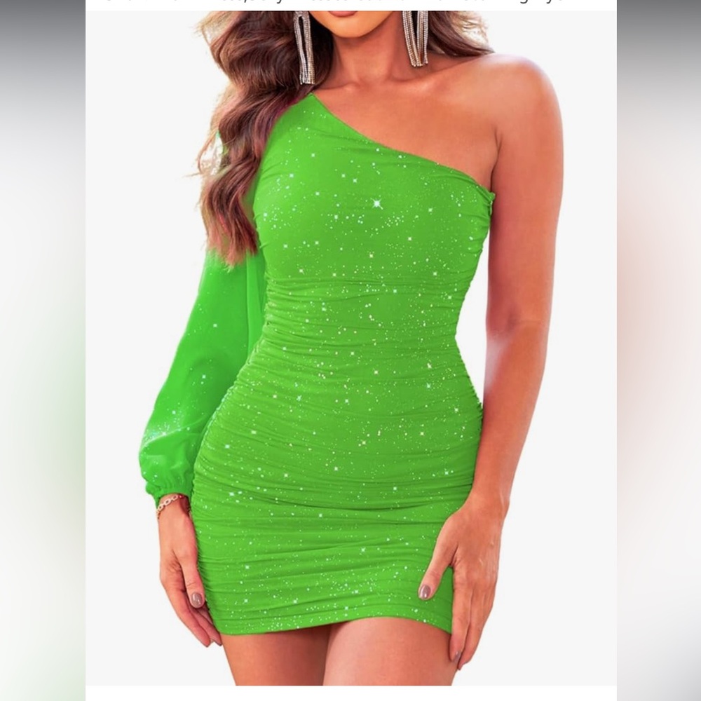 One shoulder short dress
